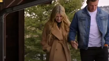 Zara Camel Coat worn by Annie Lancaster as seen in Love Is Blind (S09E08)