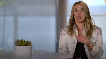 Golden Goose Boyfriend Shirt worn by Megan Walerius as seen in Love Is Blind (S09E09)