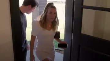 Alice + Olivia Mimi Denim Mini Dress worn by Megan Walerius as seen in Love Is Blind (S09E09)