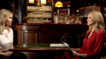 Robe Cinq à Sept Seferina portée par Natalie Morales telle que vue dans CBS Mornings le 7 octobre 2025