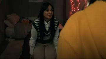 Lovers + Friends Elie Sweater Vest worn by Zoe Neuman (Olivia Morandin) as seen in Gen V (S02E06)