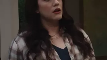 Shifting Gears S2 Kat Dennings Plaid Shirt worn by Riley Parker (Kat Dennings) in Shifting Gears (S02)