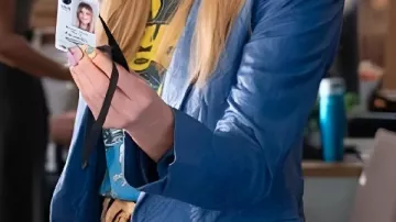 Crinkled Leather Blazer worn by Morgan Gillory in High Potential Season 2 Episode 2 Promo | "Checkmate" (HD) – Kaitlin Olson Returns