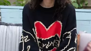 Love Black Heart Sweater worn by Eve Hewson in Series Bad Sisters S02