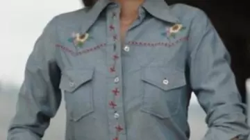 Floral Shirt worn by Kelsey Chow (Monica Dutton) in TV Series Yellowstone S05