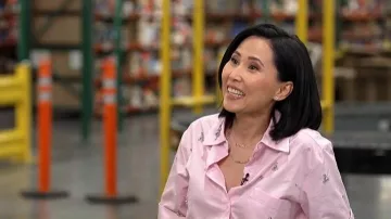 Zara Jewel Poplin Shirt worn by Vicky Nguyen as seen in Today on October 9, 2025