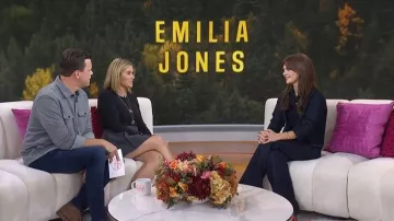 Sandro Short Shinestone Suit Skirt worn by Jenna Bush Hager as seen in Today with Jenna & Friends on October 9, 2025