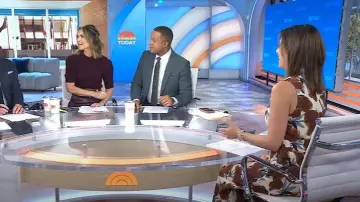 M.M.LaFleur The Martina Mockneck Dress worn by Chloe Melas as seen in Today on October 9, 2025