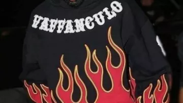 Vaffanculo Flame Pullover Hoodie worn by Drake