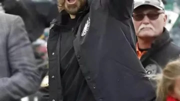 Eagles Black Jacket worn by Bradley Cooper in NFC Championship Game