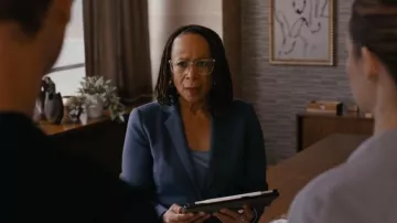 Brunello Cucinelli Scoop Neck Silk Blouse worn by Sharon Goodwin (S. Epatha Merkerson) as seen in Chicago Med (S11E02)