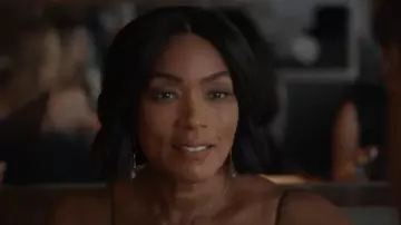 Alexis Bittar Solanales Front Back Double Drop Crystal Earrings worn by Athena Grant (Angela Bassett) as seen in 9-1-1 (S09E01)