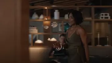 Alex Perry Harlow Jumpsuit worn by Athena Grant (Angela Bassett) as seen in 9-1-1 (S09E01)