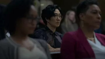 Chemise de lapin à imprimé cachemire de Paul Smith portée par Daniel Kim (Tim Jo) comme on le voit dans Reasonable Doubt (S03E05)