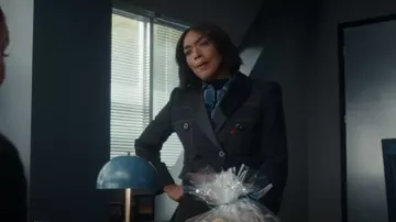 Levi’s X Sacai Women’s Denim X Metelasse Twill Jacket worn by Athena Grant (Angela Bassett) as seen in 9-1-1 (S09E01)