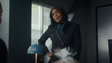 Levi’s X Sacai Women’s Denim X Metelasse Twill Jacket worn by Athena Grant (Angela Bassett) as seen in 9-1-1 (S09E01)