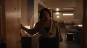 Zimmermann Long Sleeve Silk Wrap Top worn by Athena Grant (Angela Bassett) as seen in 9-1-1 (S09E01)