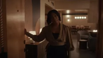 Zimmermann Long Sleeve Silk Wrap Top worn by Athena Grant (Angela Bassett) as seen in 9-1-1 (S09E01)