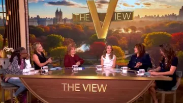 Magnolia Pearl Grod Top worn by Whoopi Goldberg as seen in The View on October 9, 2025