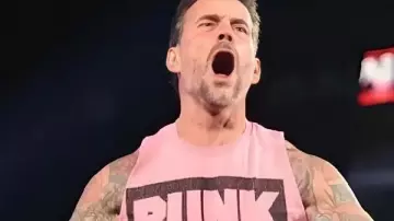 CM Punk WWE Monday Night Raw 2025 Pink Tank Top as seen in WWE Raw