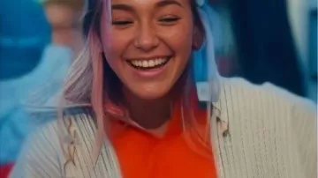 Made in Chelsea Multicolor Hoodie worn by Alice Yaxley as seen in Made in Chelsea