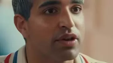 Made In Chelsea White Knitted Shirt worn by Kabir Khurana as seen in Made in Chelsea