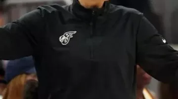 Black Sweatshirt worn by Stephanie White in Indiana Fever v Golden State Valkyries