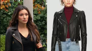 El joven y el inquieto Zuleyka Chaqueta de cuero plateado de Zuleyka Silver en El joven y el inquieto