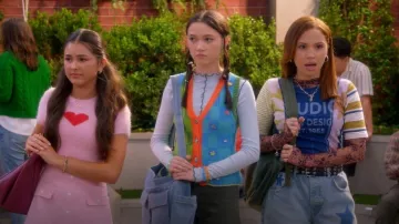 Free People Lady Lux Printed Layering Top worn by Jade Castillo (Carmen Sánchez) as seen in Electric Bloom (S01E08)