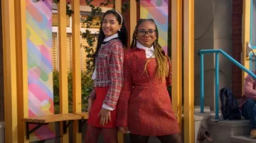 Bardot Karoline Bouclé Tweed Crop Jacket worn by Shelly Sharp (J' Adore Elizabeth) as seen in Electric Bloom (S01E08)