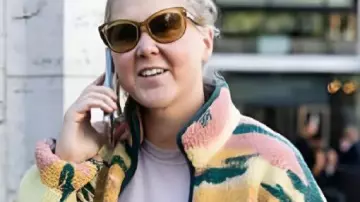 Amy Schumer New York City 2025 Multicolor Sherpa Jacket
