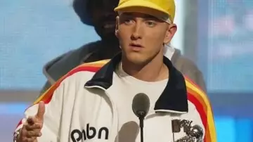 Eminem PnB Nation White Jacket of Eminem in This is tough to watch .. Eminem BOOED at the 2002 MTV VMA Awards
