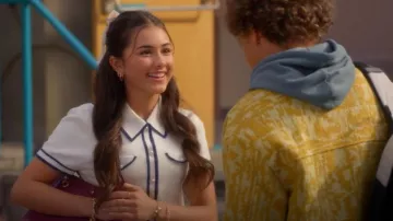 Astr Contrast Trim Cropped Sweater worn by Posey (Lumi Pollack) as seen in Electric Bloom (S01E09)