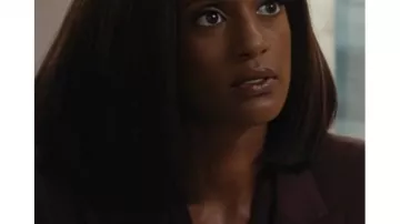 Matlock S02 Olympia Maroon Blazer of Olympia Lawrence (Skye P. Marshall) in Matlock (S02E02)