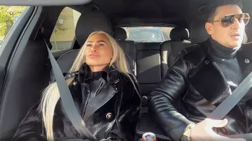 Abrigo esponjoso premium Shein Motf usado por Darcey Silva como se ve en 90 Day Fiancé: Happily Ever After (S09E12)