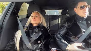 Manteau moelleux Shein Motf Premium porté par Darcey Silva comme on le voit dans 90 Day Fiancé : Happily Ever After (S09E12)