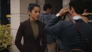 Theory Etiennette Wool Blend Blazer worn by Sarah Franklin (Leah Lewis) as seen in Matlock (S02E01)