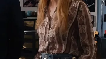 Printed Blouse worn by Morgan Gillory (Kaitlin Olson) in High Potential