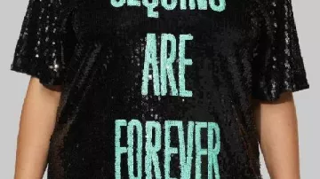 Les paillettes sont éternelles T-shirt Robe noire