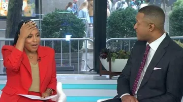 Logan Tay Lock Link Necklace worn by Sheinelle Jones as seen in Today on October 13, 2025