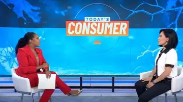 Zara Short Sleeve Stitched Knit Cardigan worn by Vicky Nguyen as seen in Today on  October 13, 2025