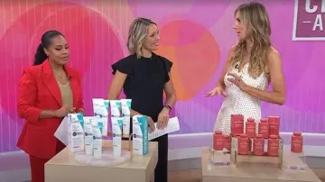 Gal Meets Glam Collection Sybil Flutter Sleeve Jumpsuit worn by Dylan Dreyer as seen in Today on October 13, 2025