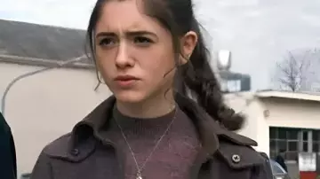 Stranger Things S01 Natalia Dyer Purple Jacket worn by Nancy Wheeler (Natalia Dyer) as seen in Stranger Things (S01)