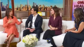 Victoria Beckham Dolman Midi Dress worn by Juju Chang as seen in Good Morning America on October 10, 2025