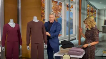 Adam Lippes Leighton Leopard-Print Belted Midi Shirtdress worn by Tory Johnson as seen in Good Morning America on October 10, 2025