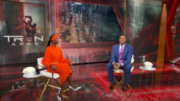 Christian Louboutin Miss Z Leather Red Sole Pumps worn by Jodie Turner-Smith as seen in Good Morning America on October 10, 2025