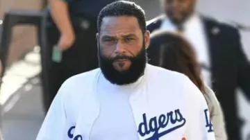 LA Dodgers White Jersey worn by Anthony Anderson in Anthony Anderson on How the LA Dodgers are Changing Lives | Celebrity Page