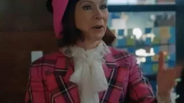 Elsbeth Pink Plaid Blazer worn by Elsbeth Tascioni (Carrie Preston) as seen in Elsbeth (S03E02)