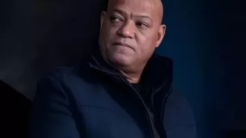 The Astronaut 2025 Laurence Fishburne Blue Coat worn by General William Harris (Laurence Fishburne) in The Astronaut