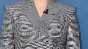 Houndstooth Cutaway Coat worn by Olivia Cooke in The Tonight Show 2025